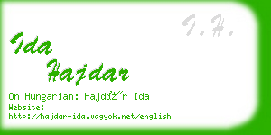 ida hajdar business card